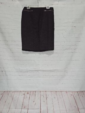 Nordstrom Black Pencil Skirt with Zip Detail